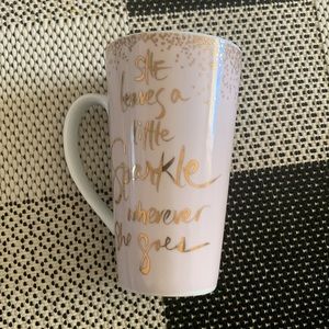 She leaves sparkle where she goes porcelain coffee mug